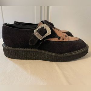 Vintage 1980’s  Daljeets Pink & Black Suede Creepers